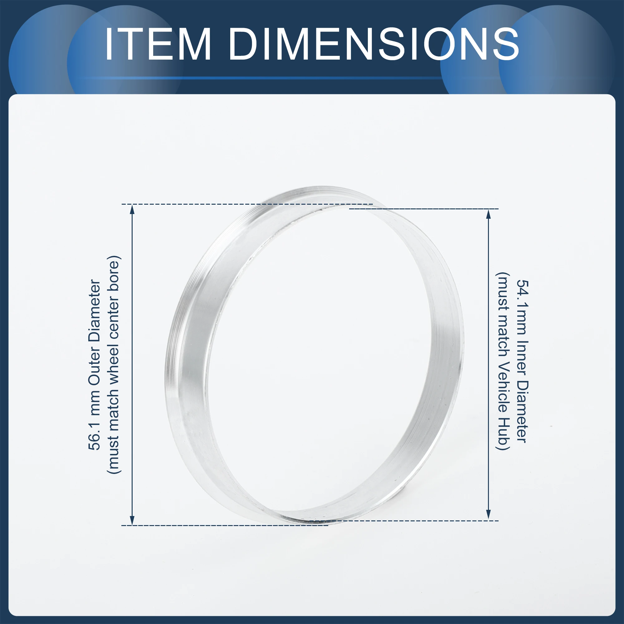 

UXCELL 4 шт. OD 56.1 57.1 60.1 63.1 64.1 мм для ID 54,1 56.1 56.6 57.1 мм Центрирующее кольца ступицы автомобильных шин Центр отверстия колеса