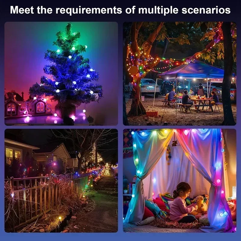 RBGIC Light String DIY гирлянды App Contronl Bluetooth Connect Lights для новогодних рождественских