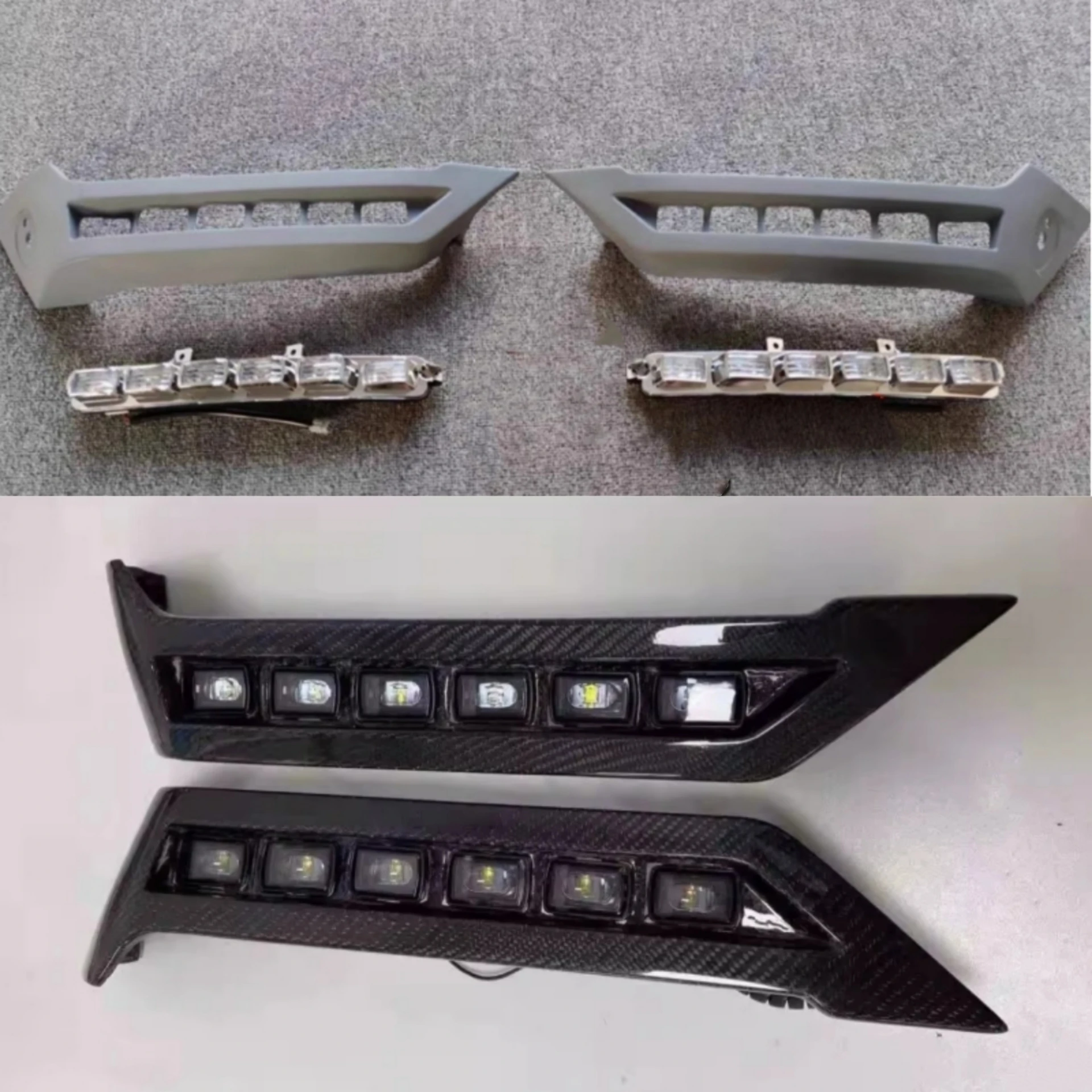 Угловая лампа для передних губ из углеродного волокна Mercedes Benz G Class W463 G500 G55 G63