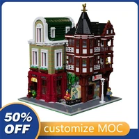 3794pcs customized moc modular hats shop street view model building blocks bricks children birthday toys christmas gifts