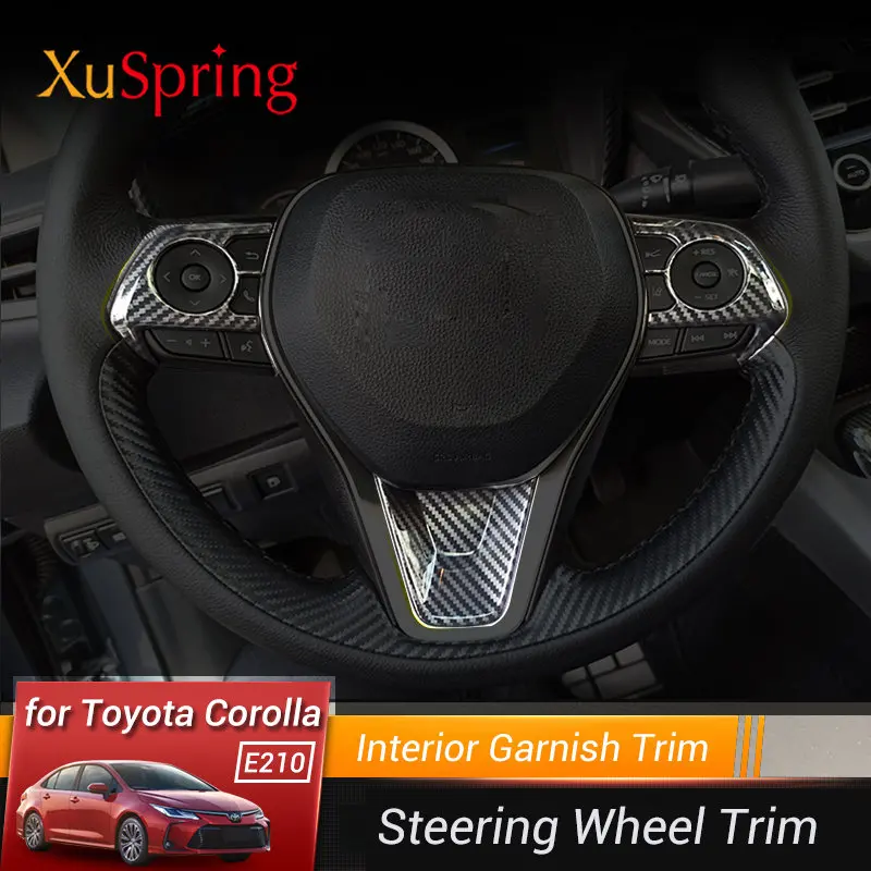 

Car Steering Wheel Garnish Decoration Trim Cover Stickers Styling Moulding for Toyota Corolla 2019 2020 2021 2022 2023 E210 12th