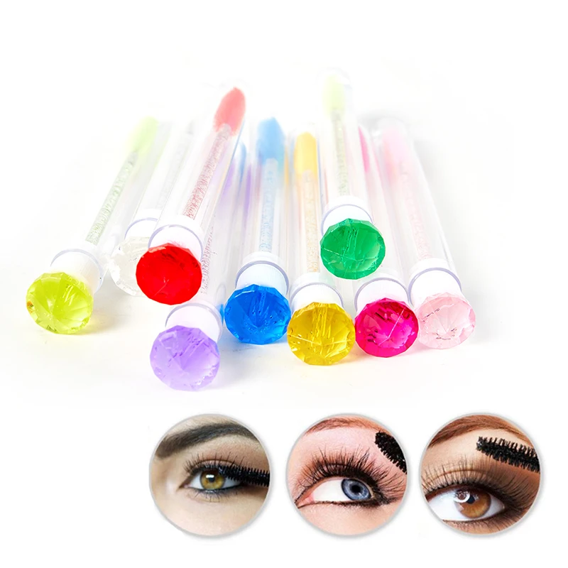 

1PC Reusable Eyelash Brush Tube Eye Lash Brush Eyebrow Brush Resin Drill Replaceable Mascara Wand Brushes Dust-proof