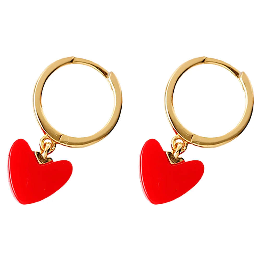 

Earrings Jewelryparty Christmas Holiday Dangle Heart Huggie Women Drop Costume Tree Accessory Charm