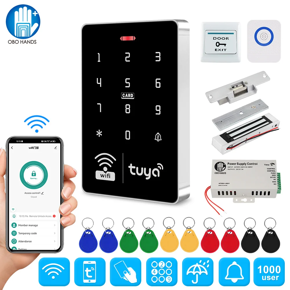 Смарт-управление доступом через приложение Wifi Tuya, RFID, IP68