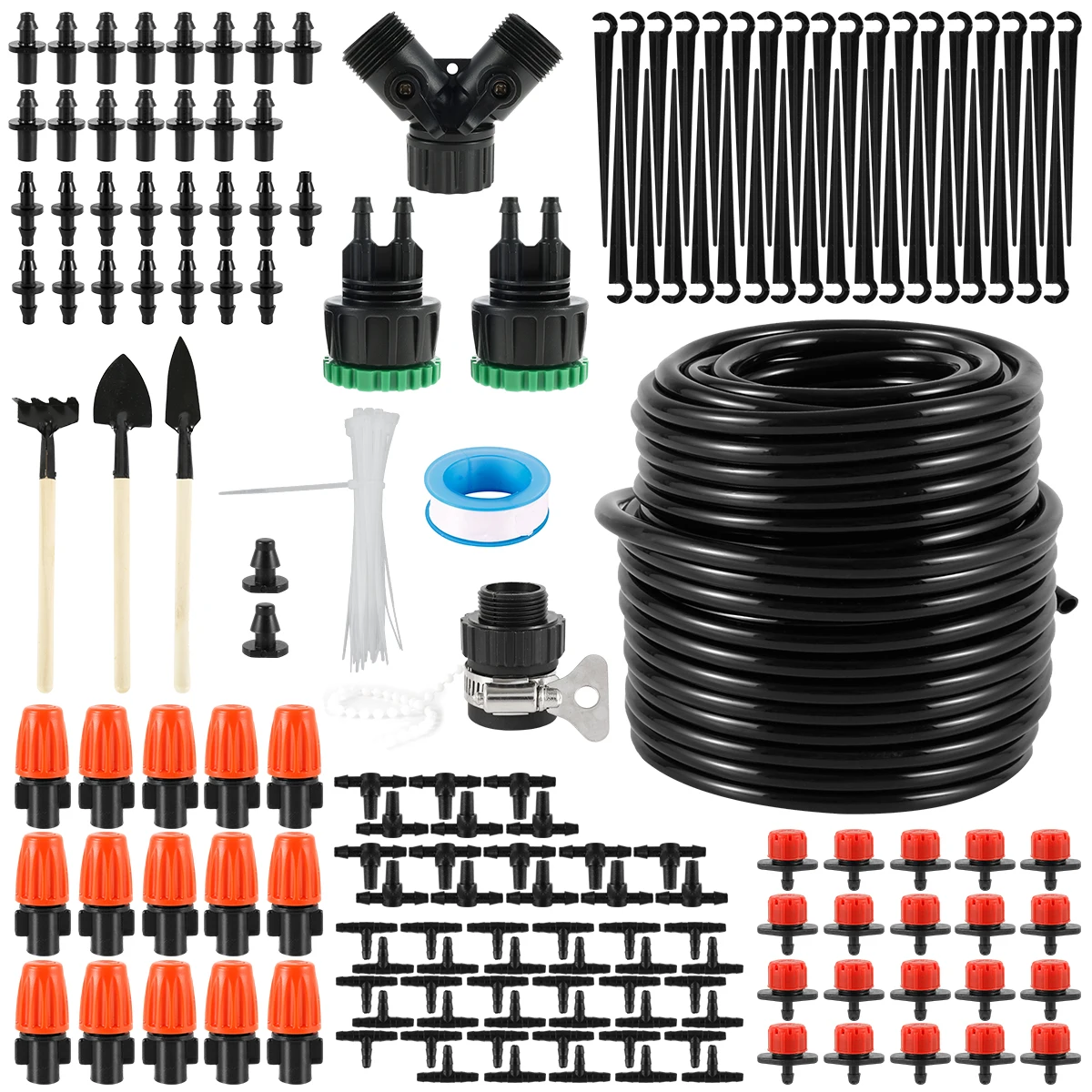 

Hose Drip Irrigation System 360 Degree Adjustable 8 Hole Sprinkler Kit Garden Watering Inserting Ground Micro Flow Dripper