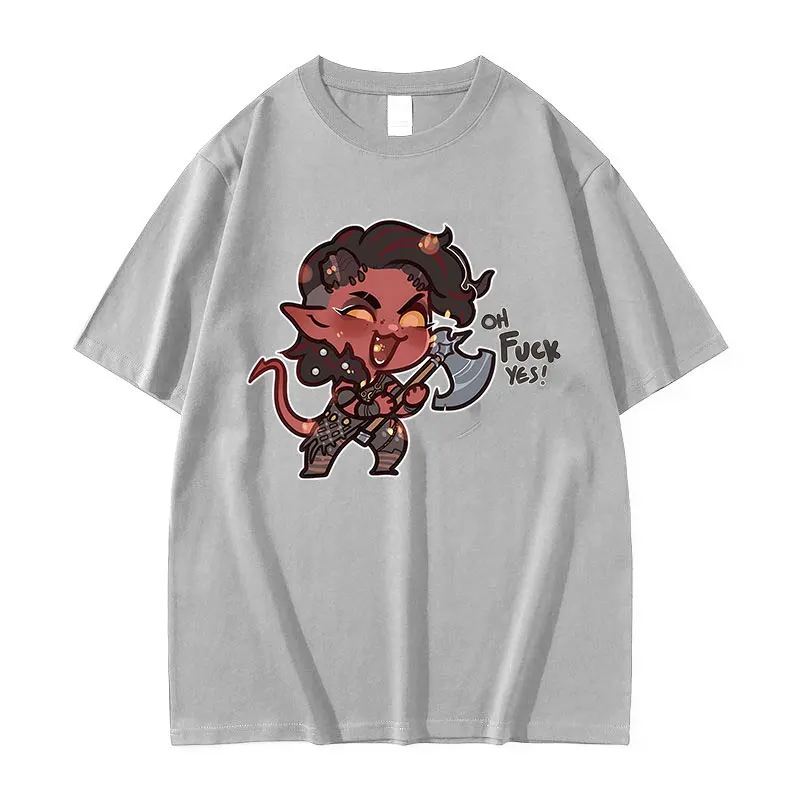 Забавная футболка Karlach balхард ворота 3 новинка 2024 Мужская и Женская Ретро модная