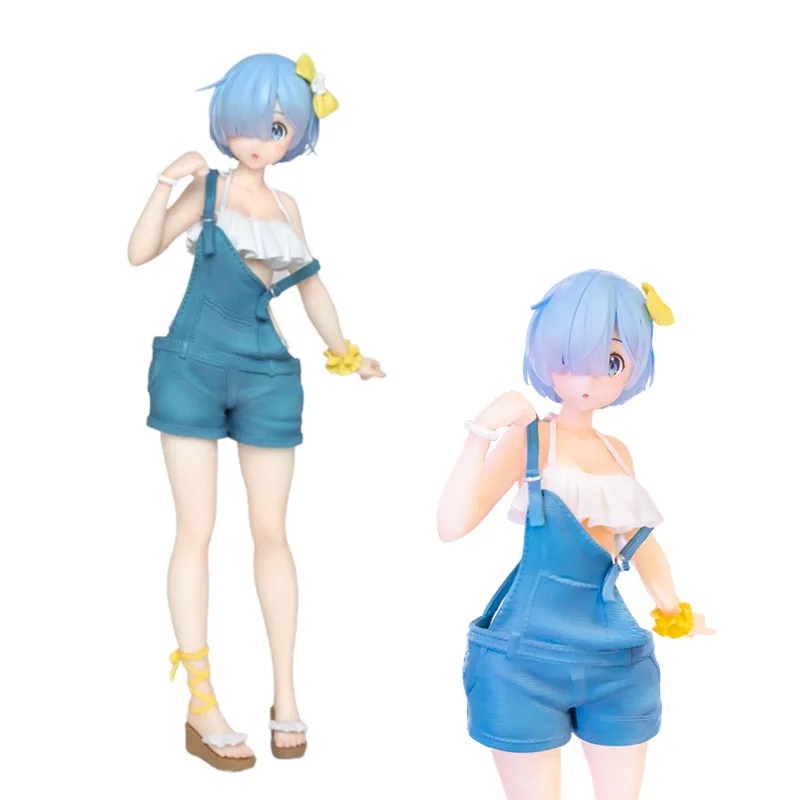

TR 6Style 17CM Anime Figure RE: Zero-Starting Life in Another World Sexy Workwear Swimsuit Rem Standing Model PVC Static Toys