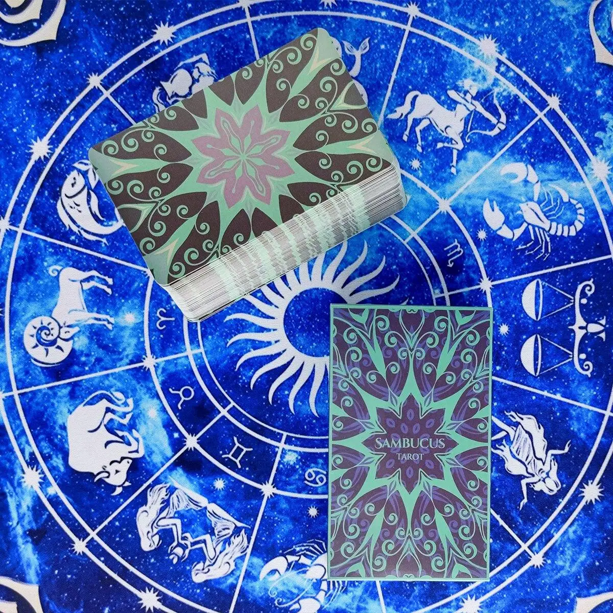 

78Pcs Sambucus Tarot Cards Prophecy Divination Deck English Version Family Entertainment Board Game Divination Fate Card
