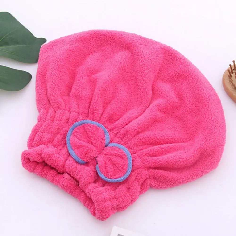 

Useful Dry Hair Hat Comfortable Lint Free Household Dorm Women Fast Drying Hair Hat Wear Resistant Shower Cap for Traveling