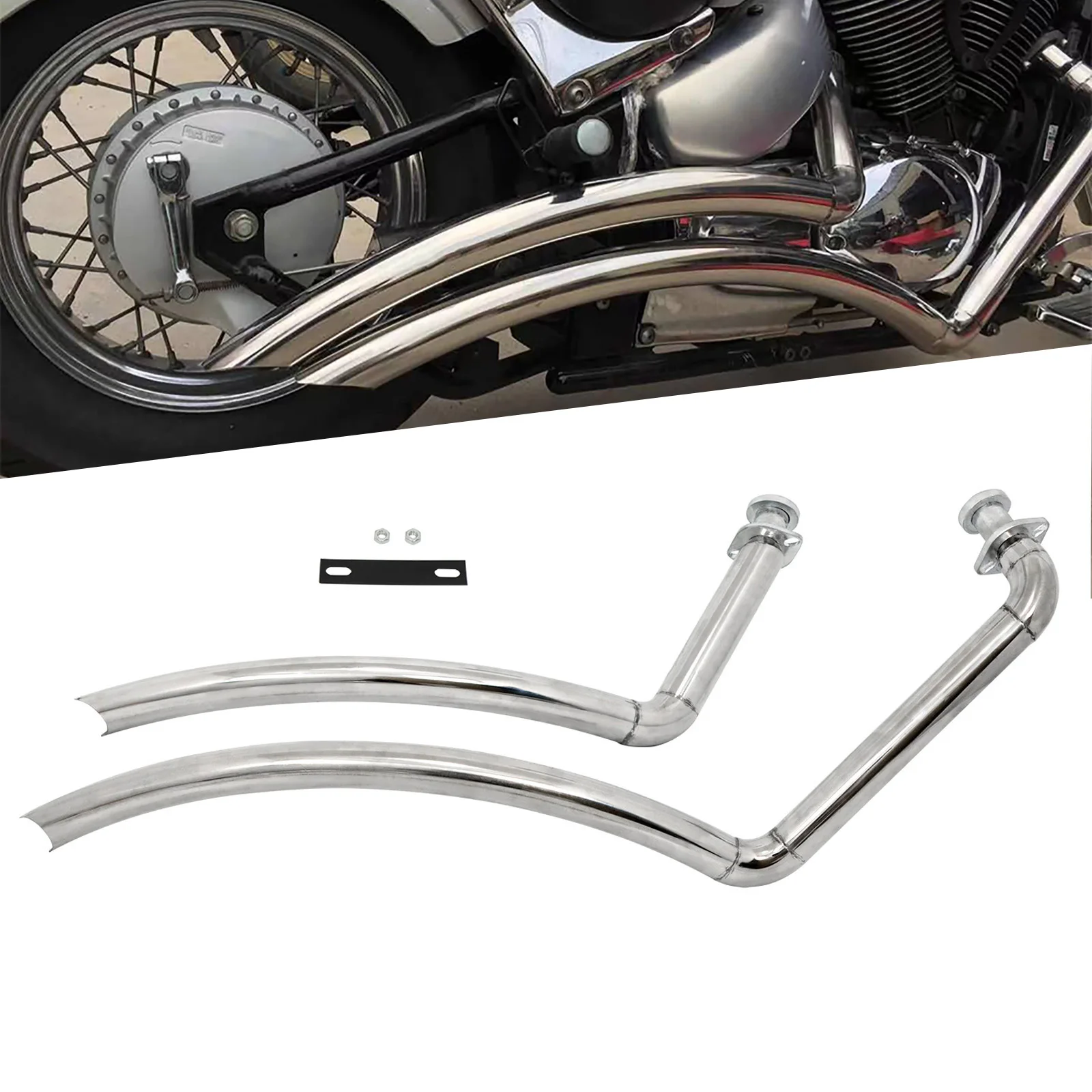 For Suzuki Boulevard C50 M1800R C50T M109R VZR1800 C90T S40 M50 M90 Motorcycle Exhaust Pipe Muffler Full Exhaust System Pipe Kit