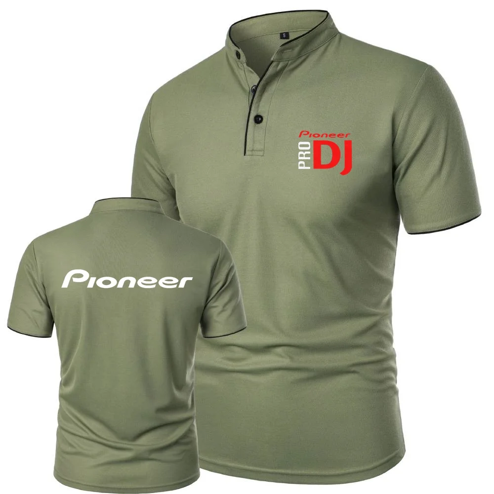 Рубашки поло DJ Pioneer PRO Топы Футболка Легкая сетчатая хлопковая футболка Модная