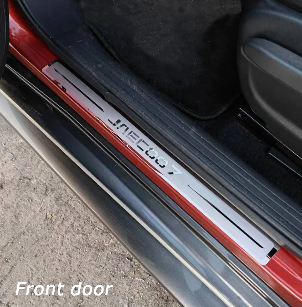 Накладка на порог двери для CHERY JAECOO J7 2023 2024 Стайлинг отделка из нержавеющей стали