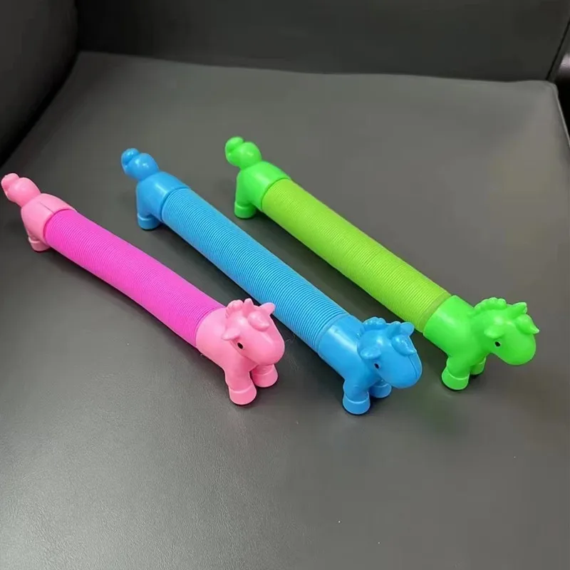 Светодиодные Пружинные трубки игрушки-антистресс светящиеся разнообразные