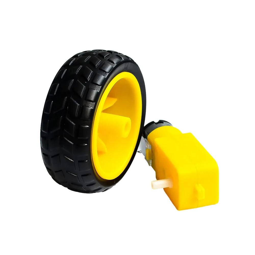 2 комплекта электродвигатель постоянного тока с колесиком для шин TT 3-6 в