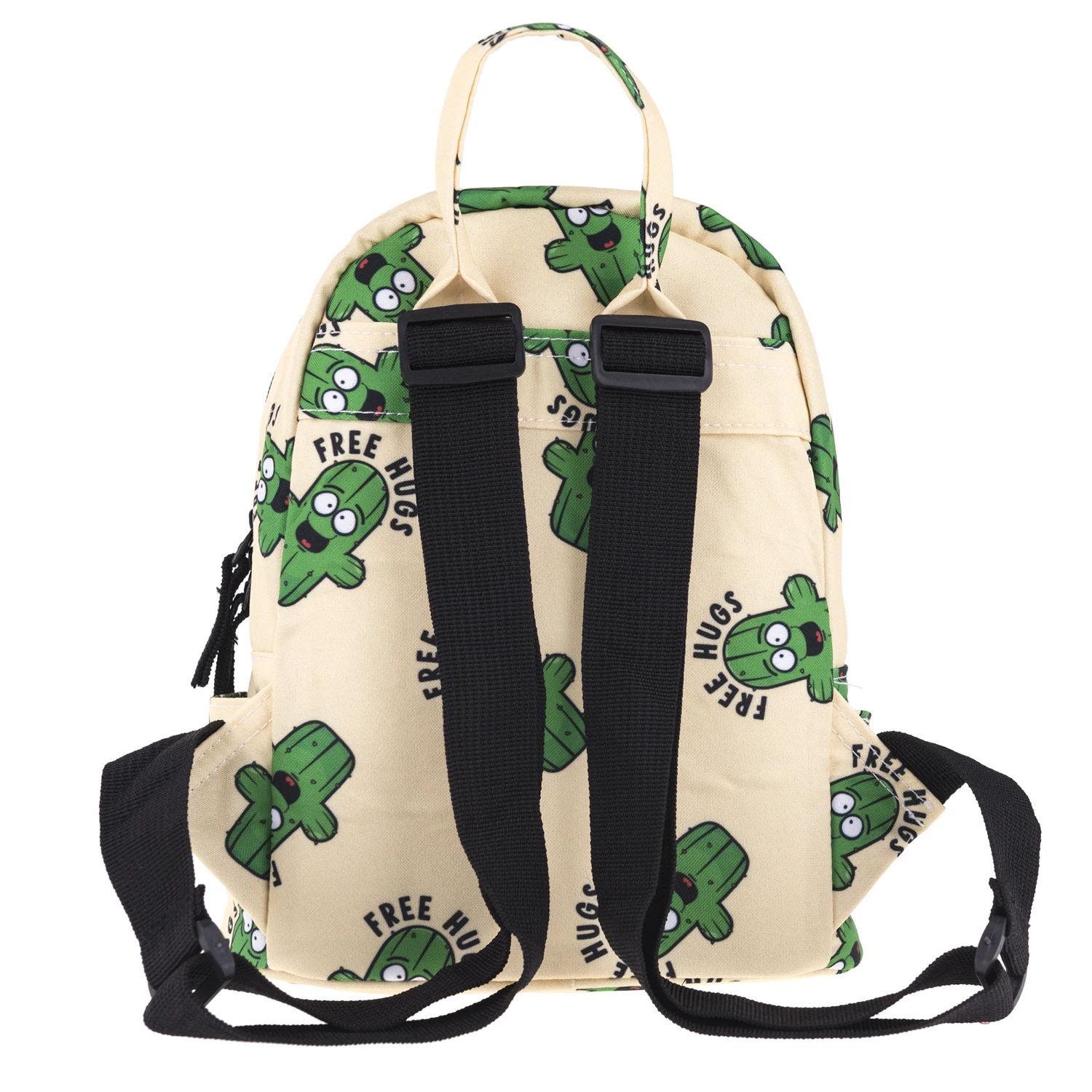Mini cute printed cactus pattern backpack for women shopping outing tourism backpack for students school bag