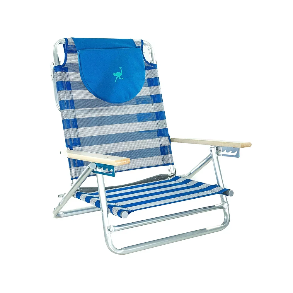 

5 Position Aluminum Beach Chair，Aluminum, Fabric，7 Lb，39.20 X 13.00 X 24.00 Inches