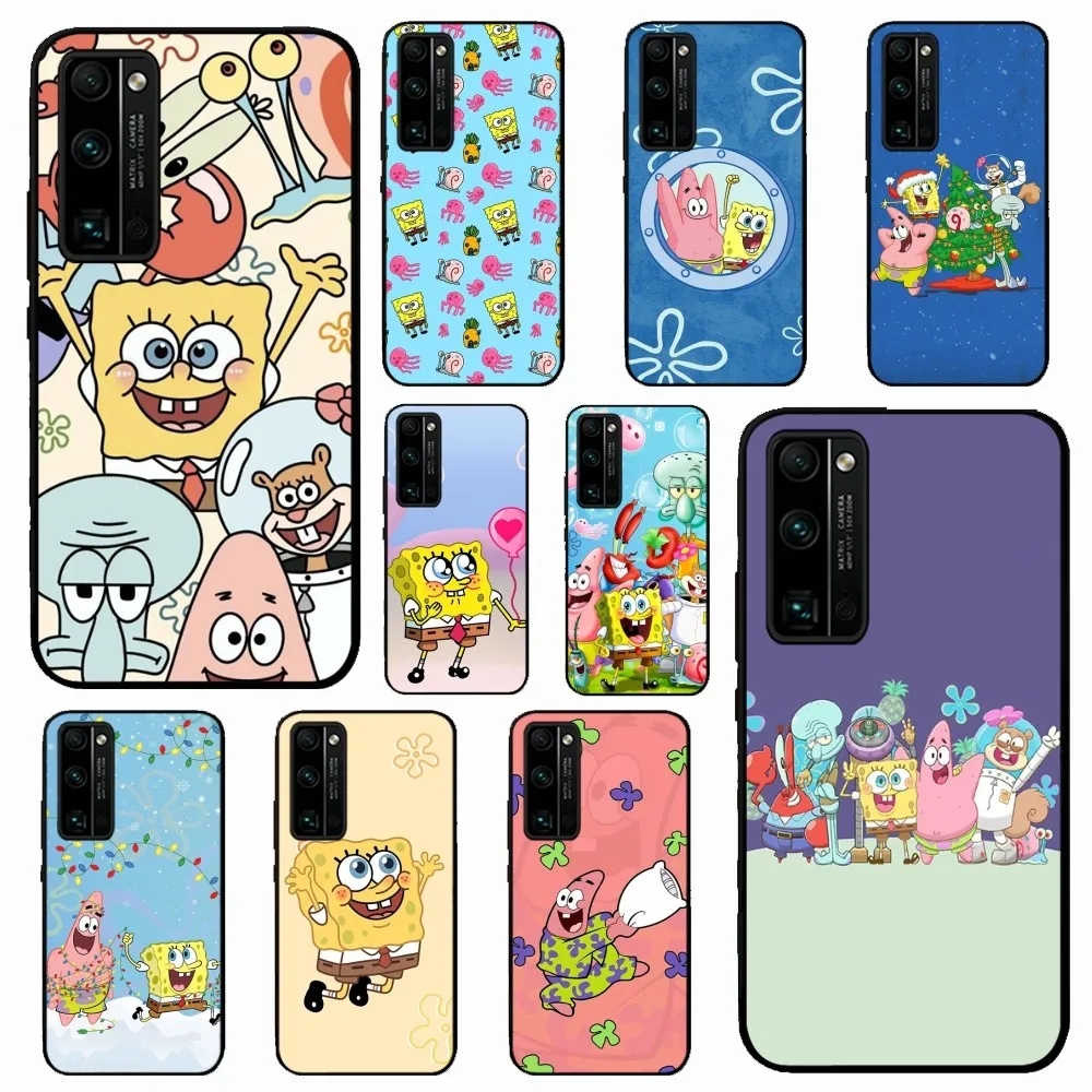 

Cartoon-S-spongebo cute Phone Case For Huawei Honor 10 lite 9 20 7A pro 9X pro 30 pro 50 pro 60 pro 70 pro plus