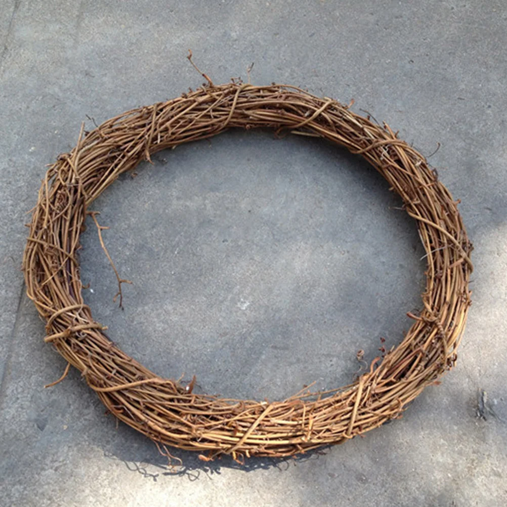 

Wreath Rattan Ring Garland Christmas Grapevine Vinenatural Door Dried Twig Branch Diyhand Material Party Front Frame Wire