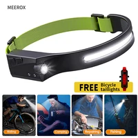led head lamp with 230%c2%b0wide beam headlight with motion sensor bright 5 modes lightweight sweat proof head flashlight for fishing