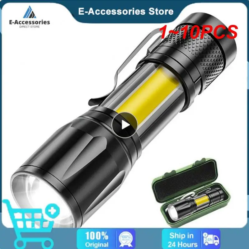 

Портативный перезаряжаемый светодиодный фонарик с фокусировкой, 1 ~ 10 шт., Женский фонарь, 2000 люмен, регулируемый водонепроницаемый мини-фонарик