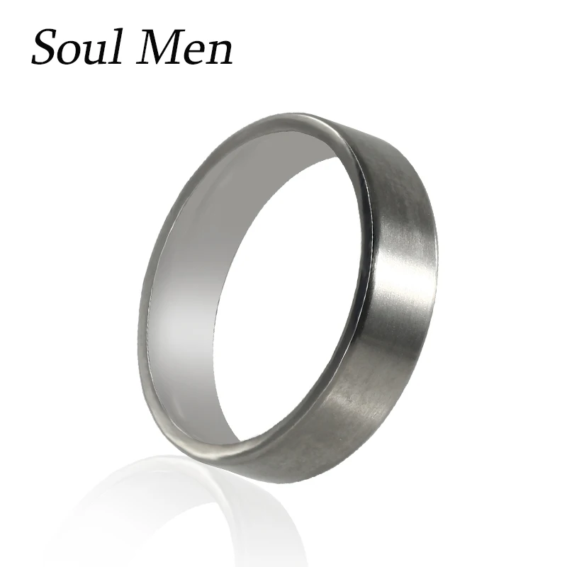 

8mm 5mm Pure Titanium Rings for Women Men Brushed Flat Wedding Band Hypoallergenic Jewelry for Sensitive Body