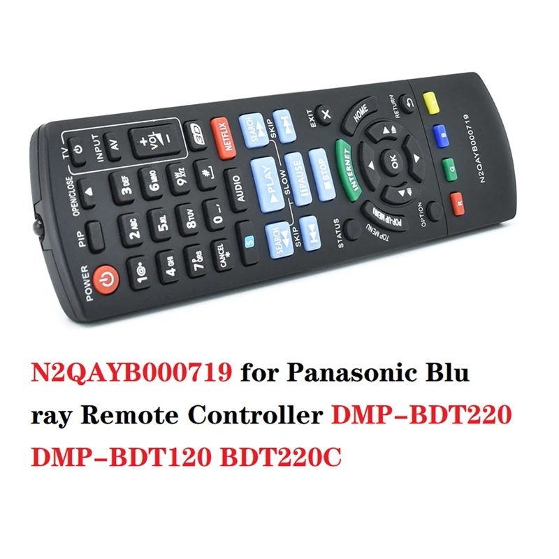 

N2QAYB000719 Remote Control For Panasonic Blu Ray Disc Player DMP-BDT220 DMP-BDT120 BDT220C Remote Control Replacement