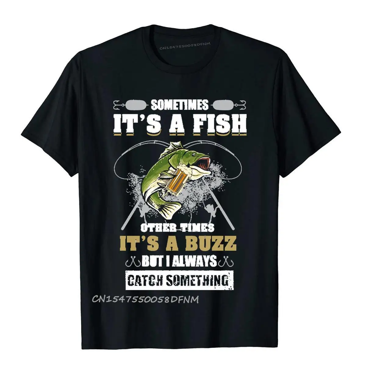 

3D Printed Fishing Lover Sometimes Its A T Shirt Faddish Tees Premium Cotton Men's Print Manga Tshirt