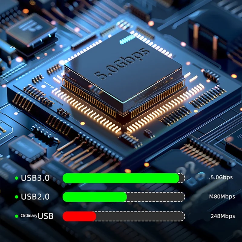 7 портов USB 3 0 концентратор док-станция USB-сплиттер адаптер 5 Гбит/с