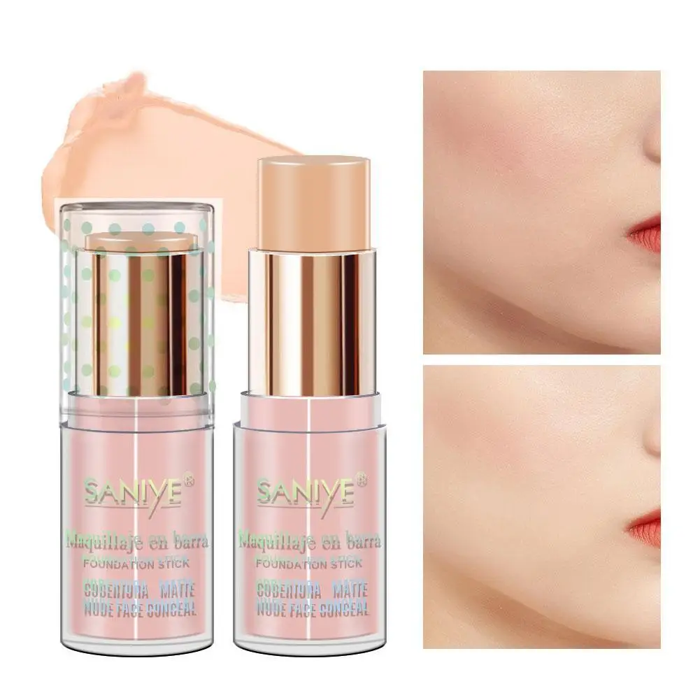 

3 Color Concealer Stick Foundation Oil Control Isolation Full Cover Dark Circles Moisturizing Long-lasting Face Makeup Cosmetics