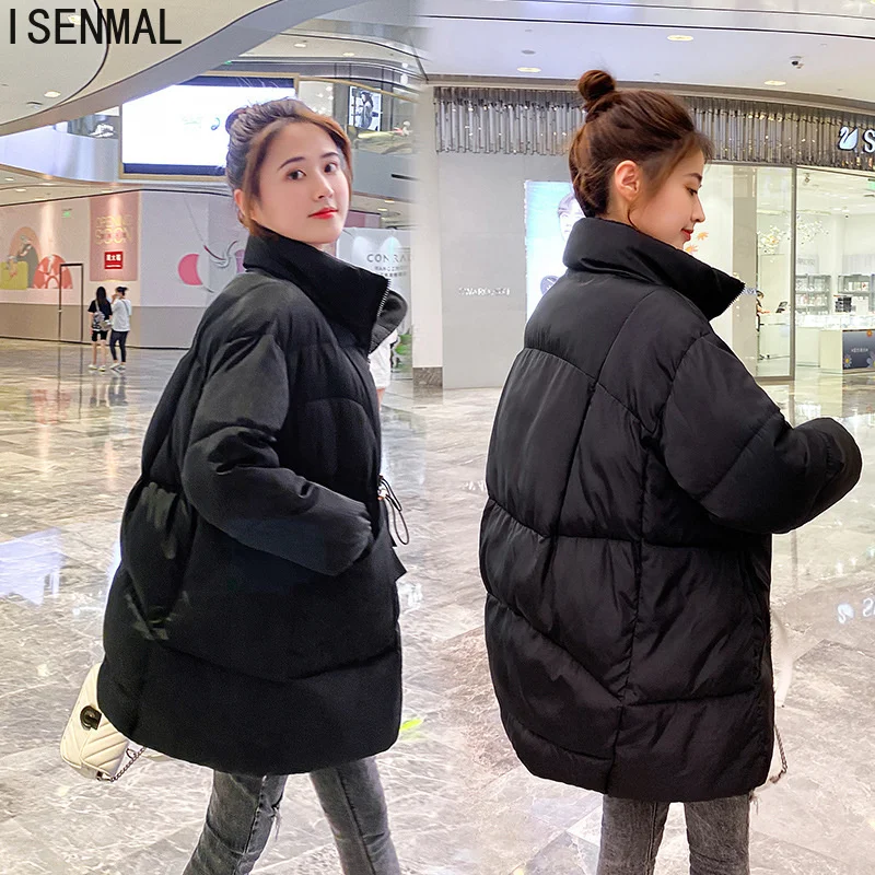 New Winter Jacket Women Parkas Casual Overcoat Stand Collar Female Jacket Cotton Padded Parka Oversize Loose Outwear
