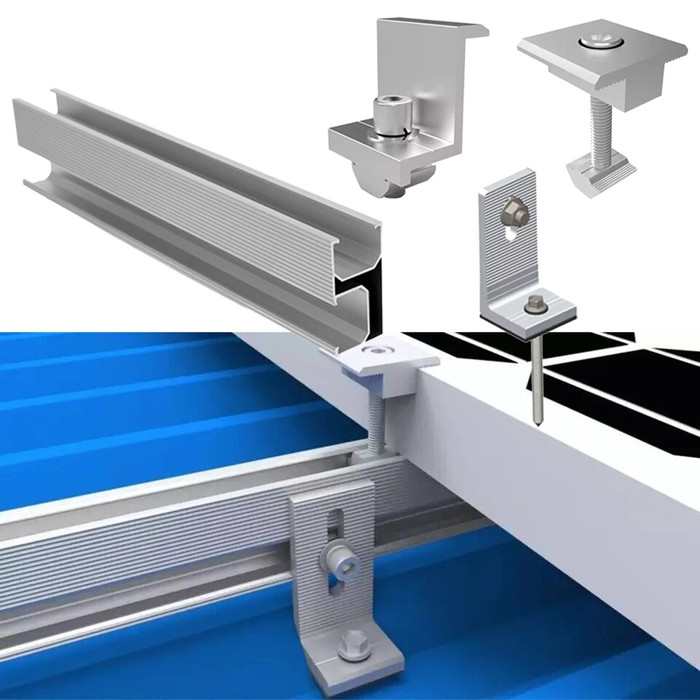 

Solar Panel PV Profile Alu Mounting Brackets Photovoltaic Solar Panel Racking Mounts Accessories PV End Clamp Z Bracket