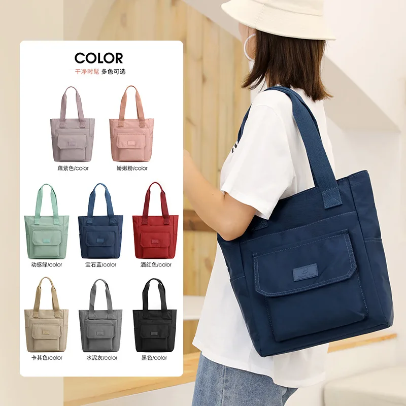 

Large capacity ladies fashion single shoulder bag nylon tote bags prevent water joker han edition handheld shopping bag