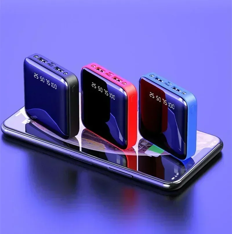 Мини 88000 мАч Портативный внешний аккумулятор 2 USB ЖК-дисплея с цифровым дисплеем