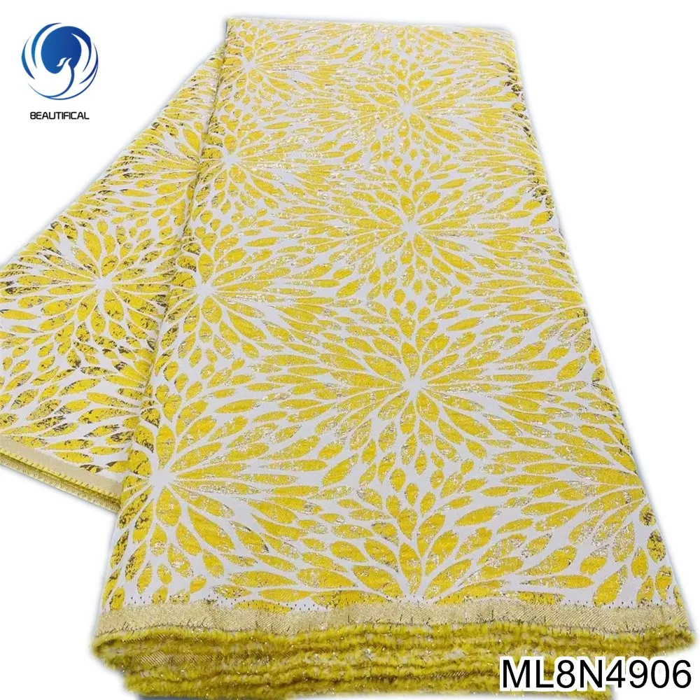 Latest Jacquard Organza Fabric Nigerian Brocade Lace Fabric Skin Healthy African Tulle Net Lace for Women Wedding Dress ML8N49 3 Latest Jacquard Organza Fabric Nigerian Brocade Lace Fabric Skin Healthy African Tulle Net Lace for Women Wedding Dress ML8N49 3