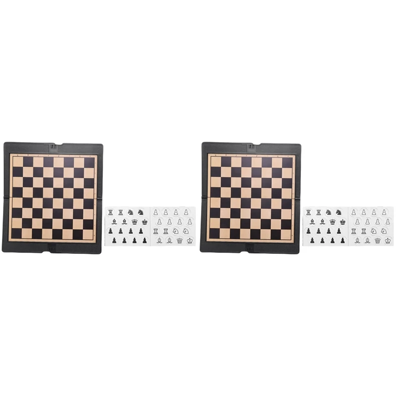 

2X Мини Магнитный Шахматный набор кошелек внешний вид портативная складная доска для шахматных игр семейный подарок международные шахматы