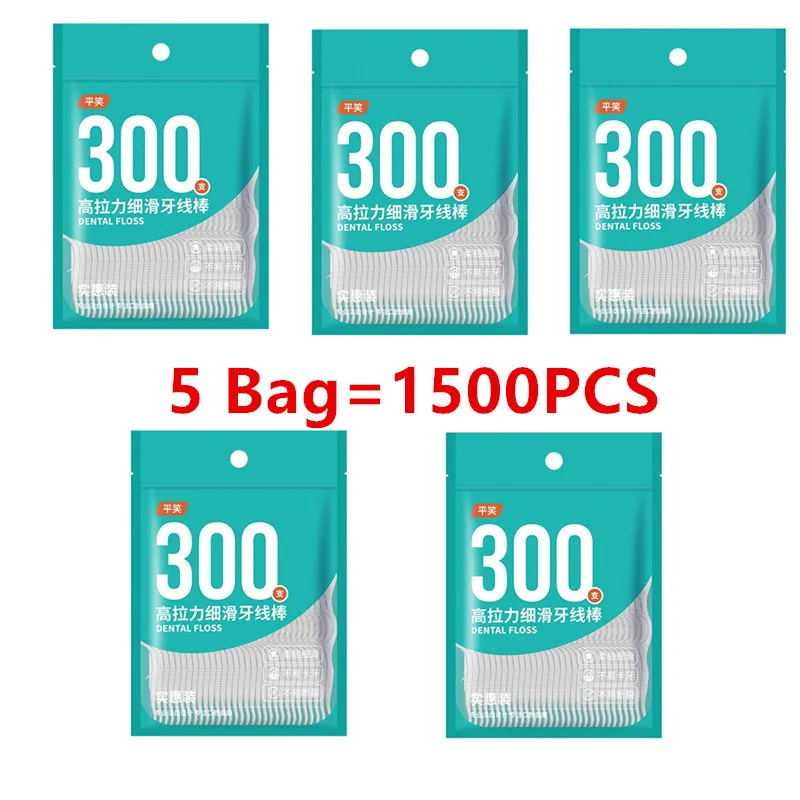 300/600/1500 шт. зубная нить