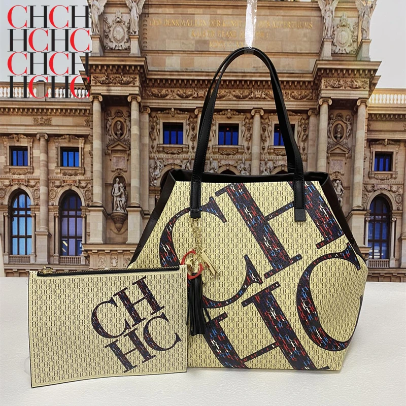 

Бесконечная Очаровательная дамская сумочка CHCH HCHC большой вместимости Новинка 2022 классические кожаные сумки 2 в 1 в стиле ретро с мини-конвер...