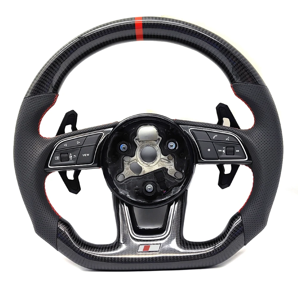 Для Audi A4B9 ПЕРФОРИРОВАННОЕ углеродное волокно кожаный материал