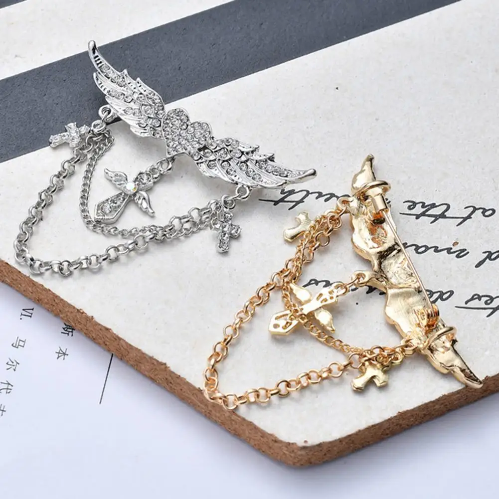 Брошь стильная Винтажная брошь в форме сердца с изящным ярким блеском - купить по