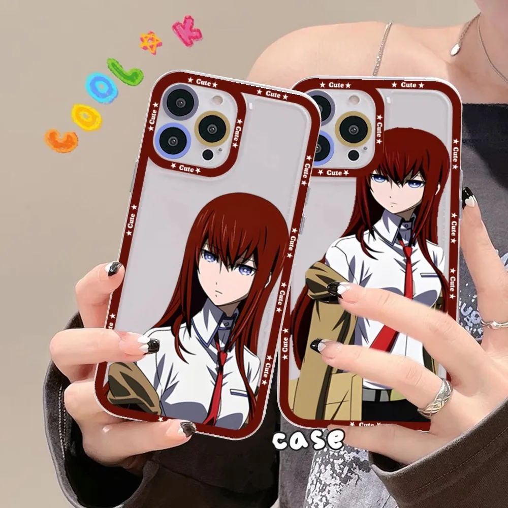 Чехол для телефона Steins Gate Okabe с аниме Samsung S 20 21 22 23 lite plus Ultra Clear Mobile Cover Funda