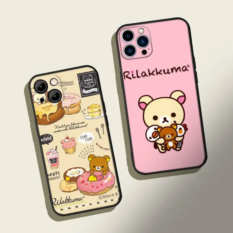 Чехол Rilakkuma для iphone13 12 Pro 11 Max X XR Mini XS MAX 7 8 plus 6s 2020 se
