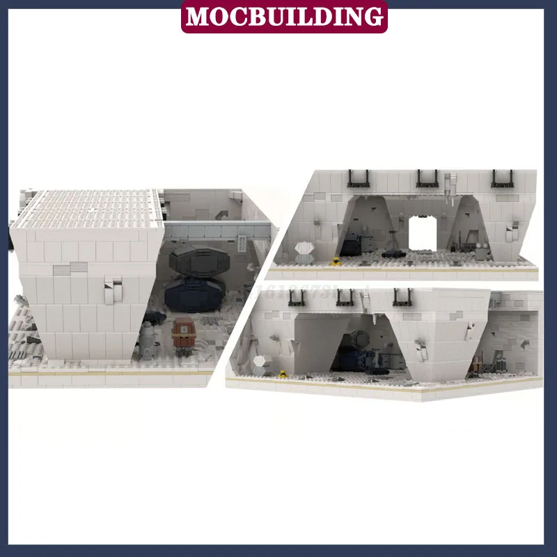 MOC Space Film Base Hangar Bay Модель Строительный блок Сборка Укрытие Thoroughfare Коллекция Серия