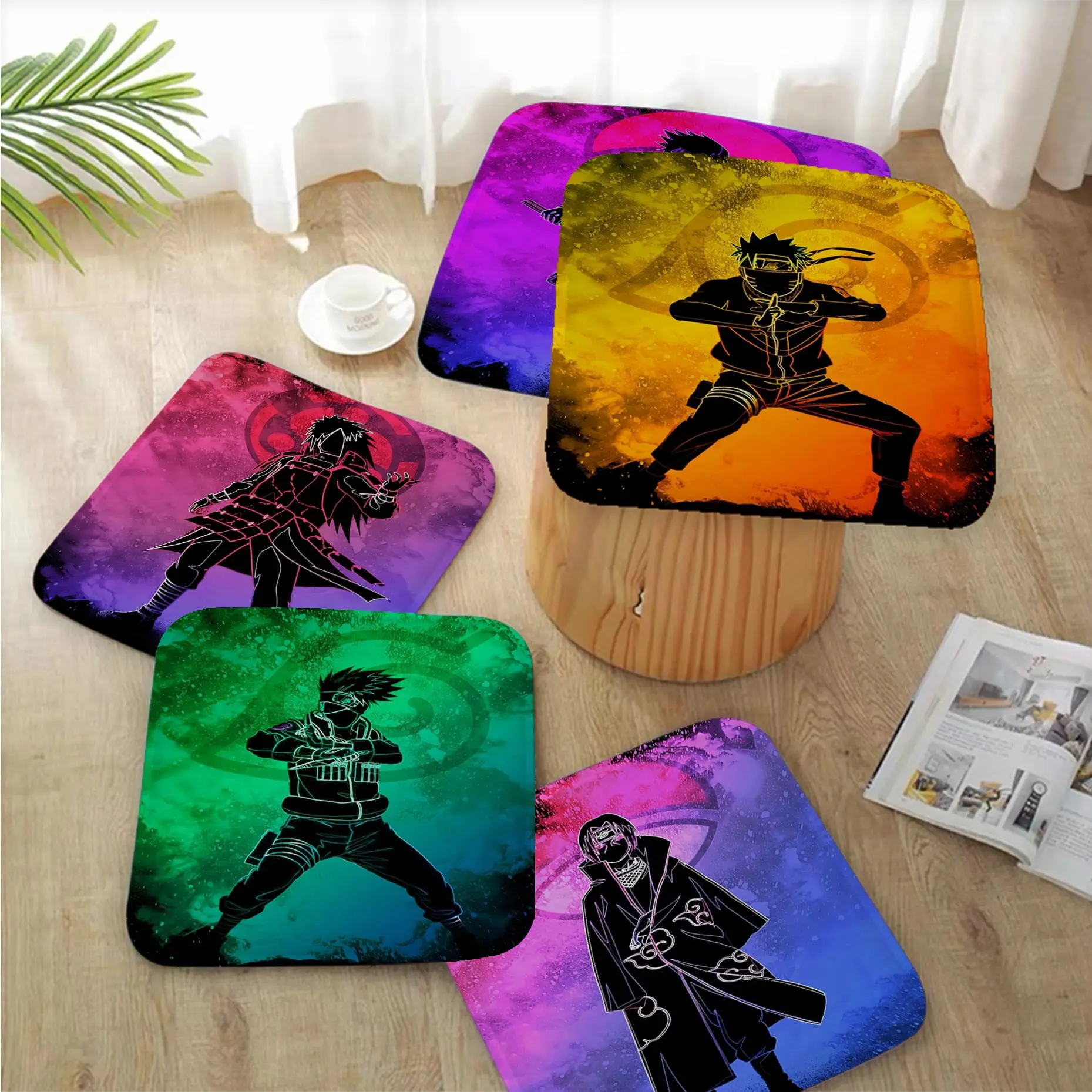 

BANDAI Anime Naruto Art Chair Cushion Soft Office Car Seat Comfort Breathable 45x45cm Buttocks Pad