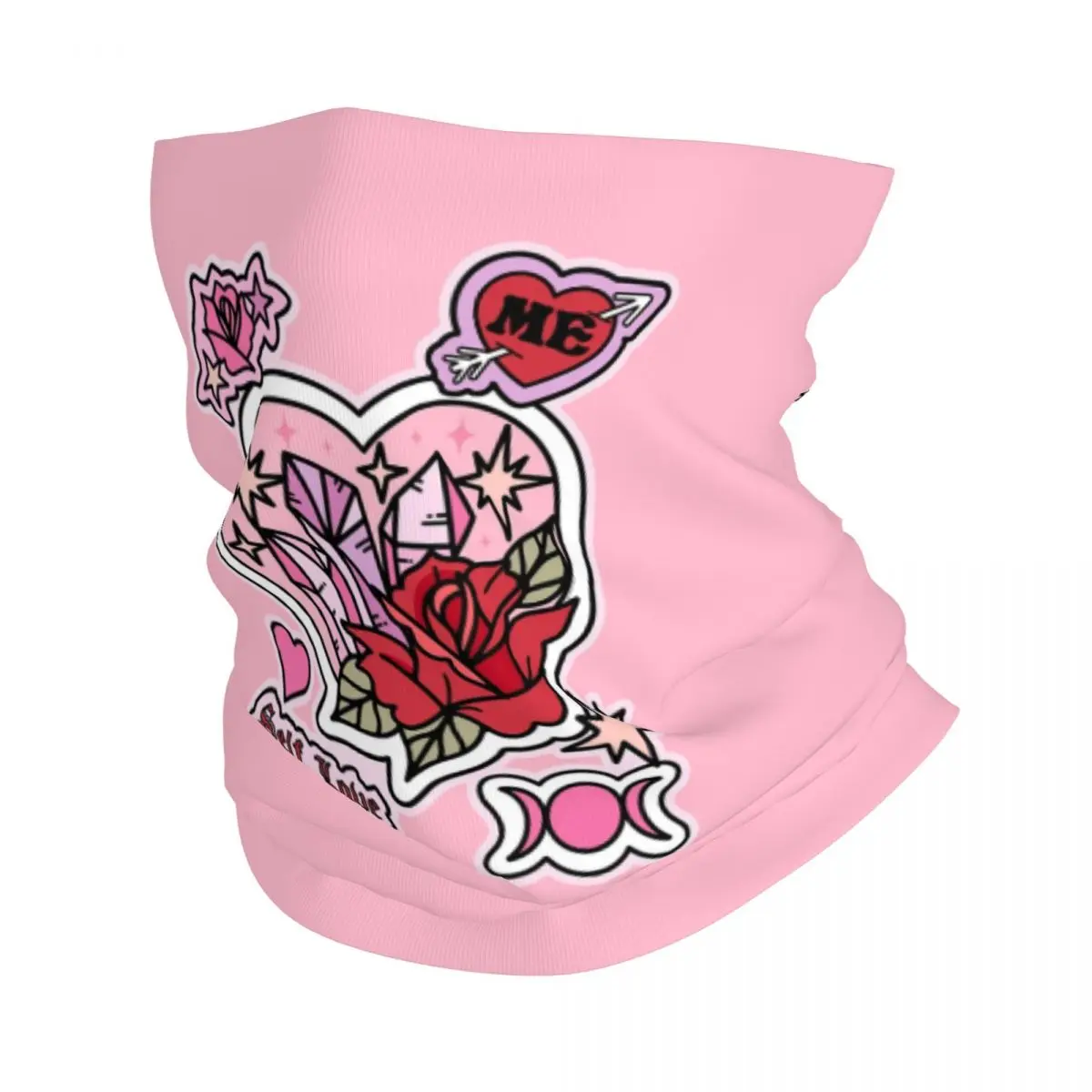 

Self Love Kawaii Y2K Soft Dainty Grunge Bandana Neck Cover Printed Magical Pink Mask Scarf Warm Headband Unisex Adult Windproof