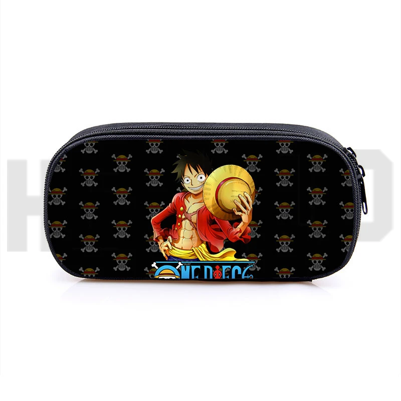 

3D Print Japan Anime Luffy One Piece Pencil Case Kids Pen Organizer Funny Toiletry Bag Primary Pencil Pouch Cartoon Makeup Box