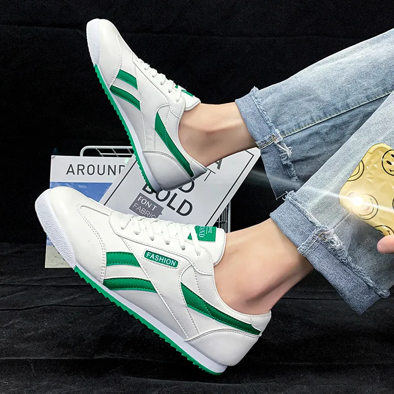 Fashion Mens Designer Sneakers Cheap Sports Shoes Light Flats Men Leather Sneakers Breathable Trail Running Shoes Men Trainers