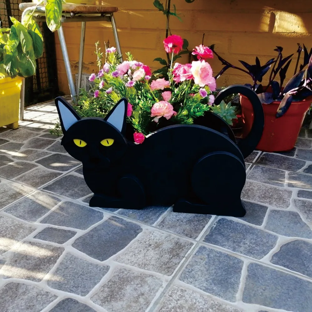 Скидка Горшок для растений в виде животных, милая кошка, горшок для растений, горшок для сада, котят, горшок в форме D, украшение для улицы и помещени...