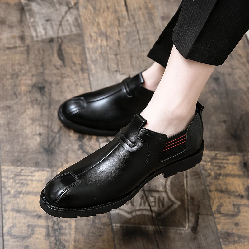 

Мужские классические туфли, мужские Весенние Свадебные модные офисные высококачественные кожаные удобные деловые мужские официальные туф...