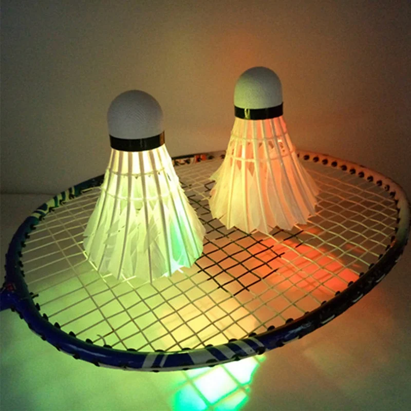 

Luminous Badminton Ball for Indoor Outdoor Sports Activities Shuttlecock LED Dark Night Glow Goose Feather Training