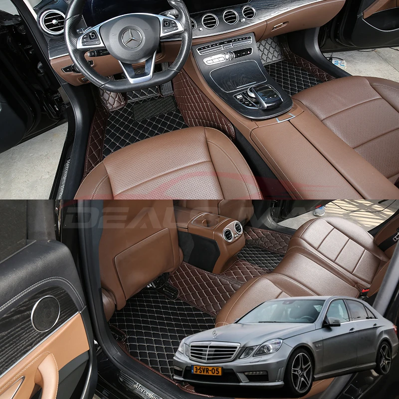 

Роскошные кожаные коврики Nappa для салона автомобиля, автомобильные коврики для Mercedes Benz W212 2009 2010 2012 2013, коврики, аксессуары